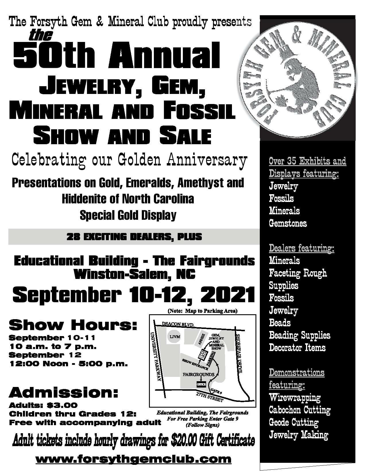 Forsyth Gem & Mineral Show Winston Salem Fairgrounds