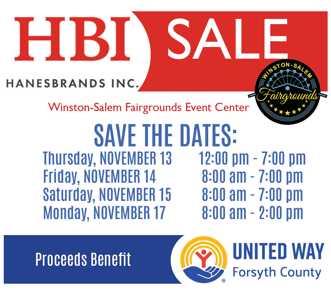 2025 HanesBrands Holiday Warehouse Sale Dates, Winston-Salem Fairgrounds