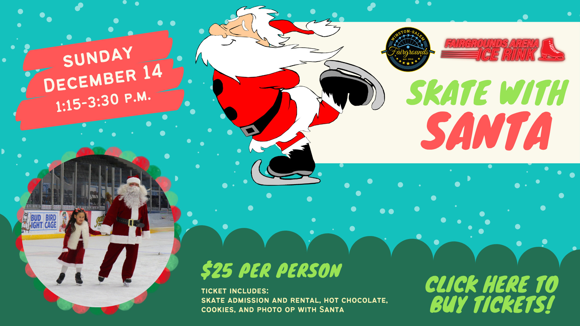 This is an image of (Skate with Santa) slide