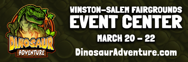 Dinosaur Adventure Winston-Salem Fairgrounds March 20-22, 2026
