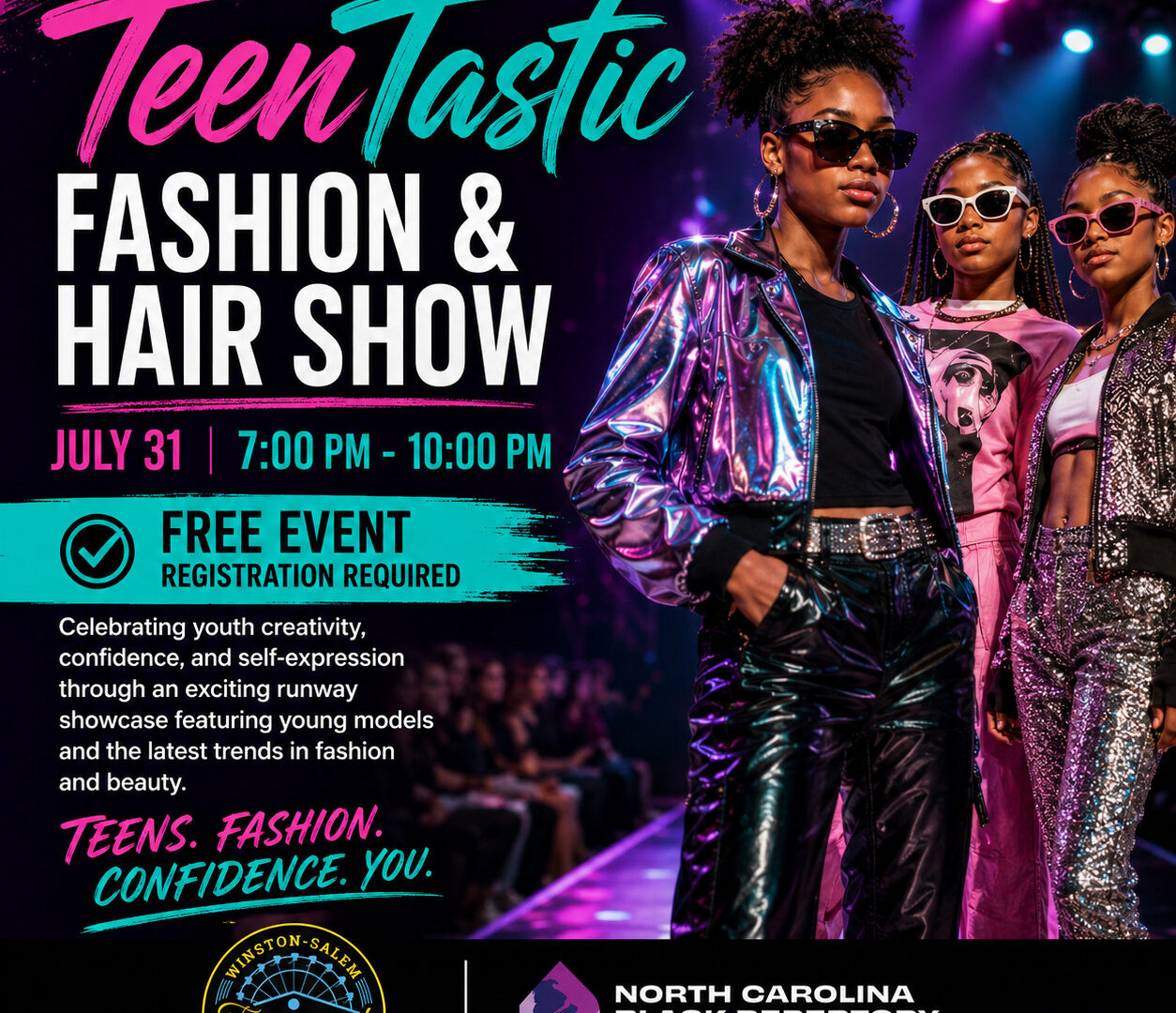 This is an image of (TeenTastic Fashion Show) slide